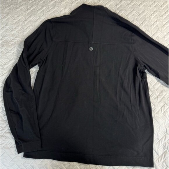 Lululemon Athletics Lulu Men XL Black Stretchy Zip-Up Jacket Collar Activewear - Picture 7 of 7